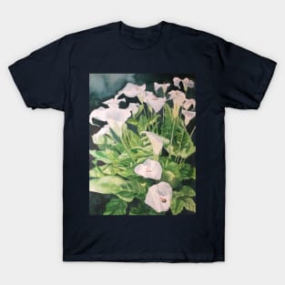 White Calla lilies watercolour painting T-Shirt